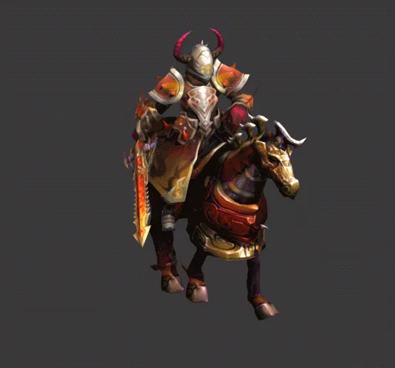 炎魔骑士 黑暗骑士 行走动画-1