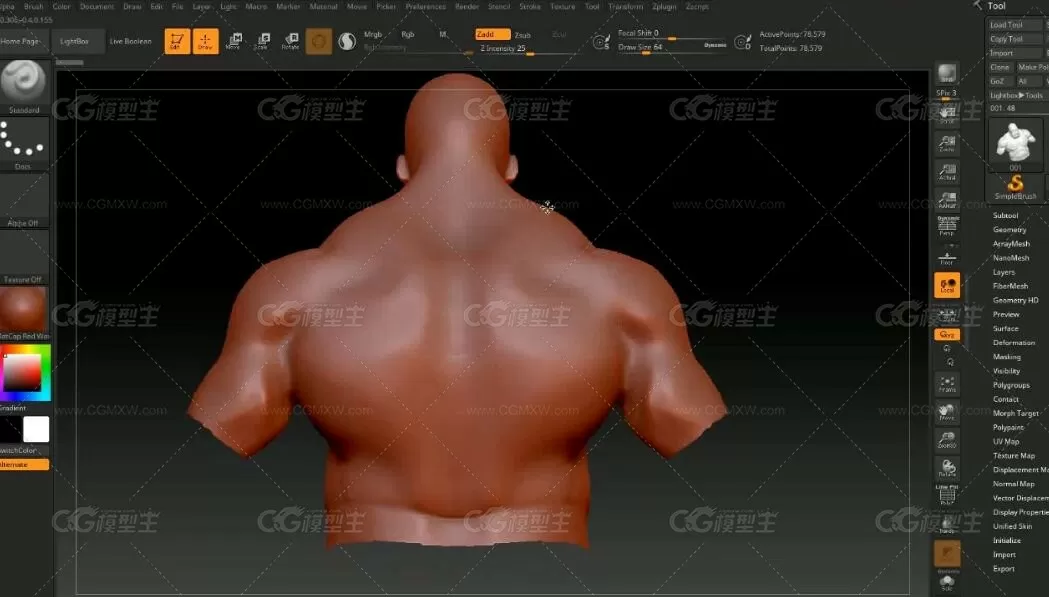 ZBrush肌肉结构雕刻讲解兽人半身像 视频教程-1