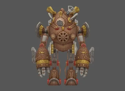 机器人 boss 怪物 魔幻风 写实 精品手绘模型
