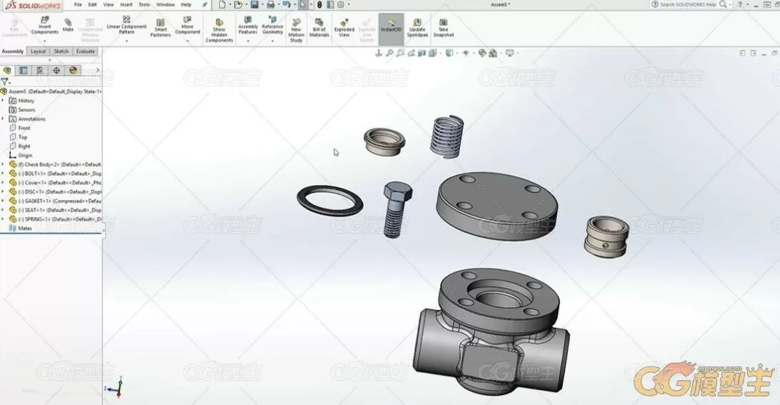 Solidworks中3D建模与2D绘图技术训练视频教程-4