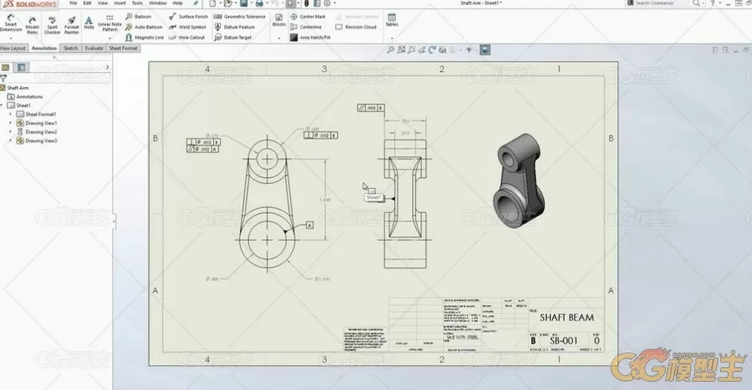 Solidworks中3D建模与2D绘图技术训练视频教程-6