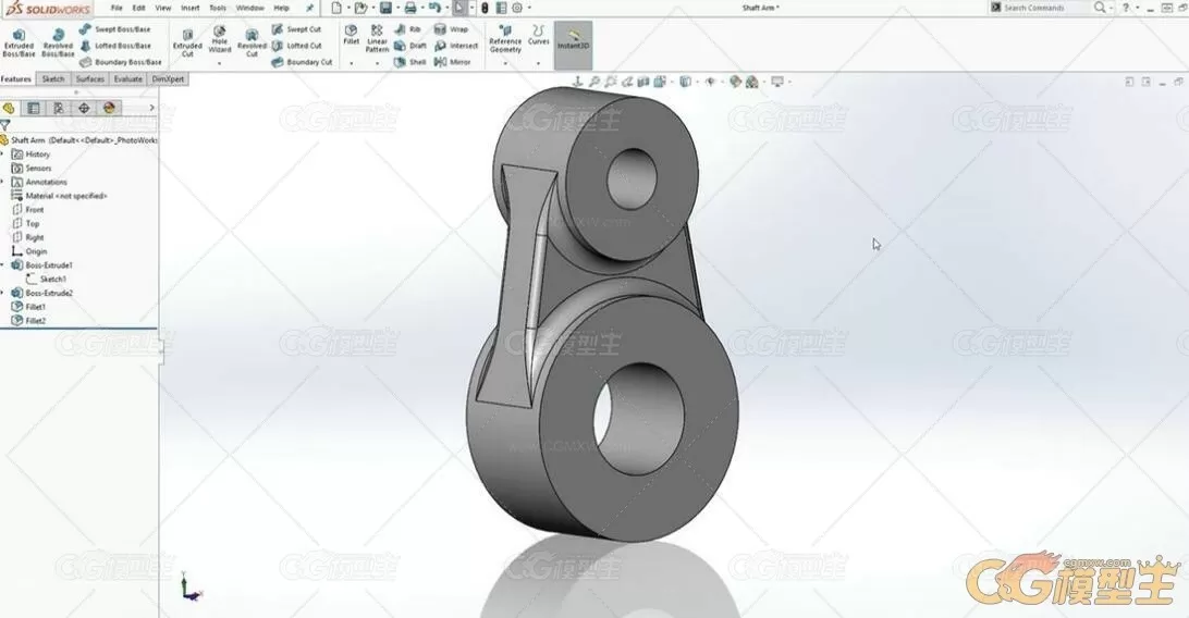 Solidworks中3D建模与2D绘图技术训练视频教程-5