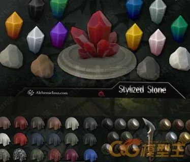 Substance Painter金属石头木材布料风格化材质合集
