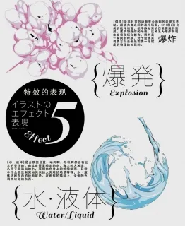 动漫中的爆炸烟雾火焰魔法液体特效效果表现  吉成曜漫画参考素材