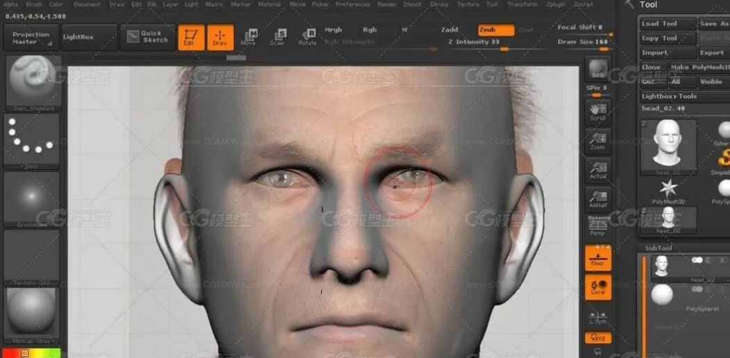 Zbrush精细人脸塑造实例训练视频教程全集一二三季-5