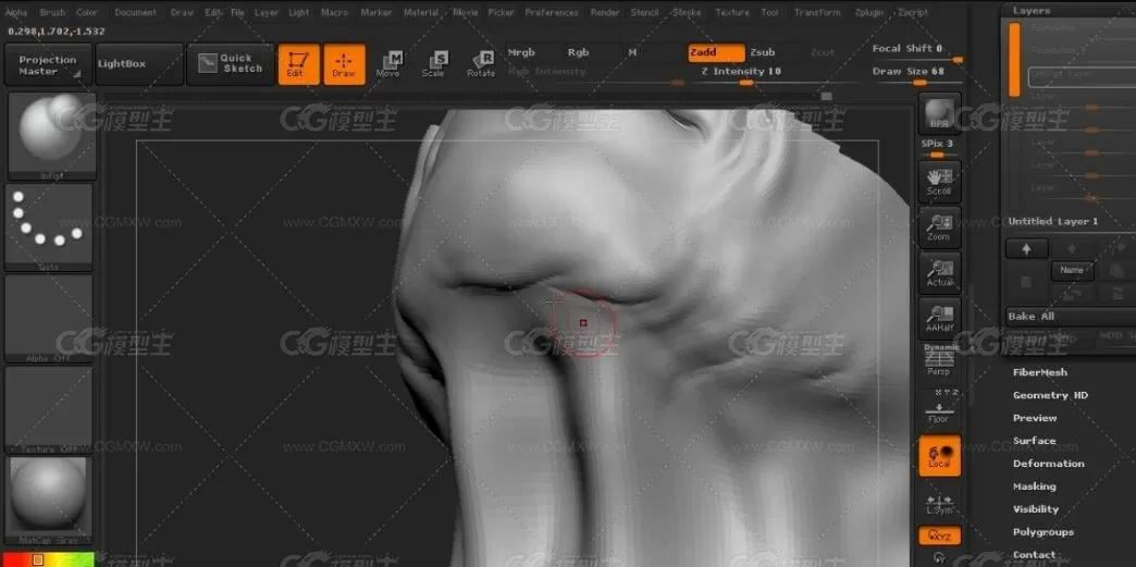 Zbrush精细人脸塑造实例训练视频教程全集一二三季-7