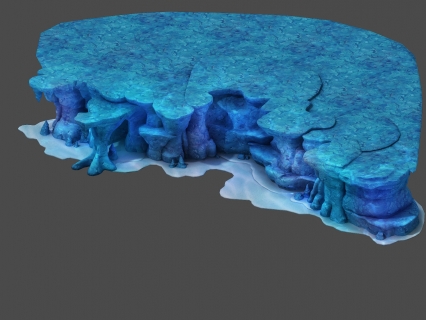 海底崖壁造型01 游戏模型 低模手绘贴图 喜欢的进来下载吧