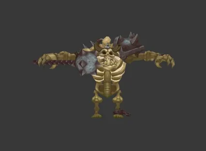 骷髅 boss 巨锤 魔幻风 高级 精品手绘模型