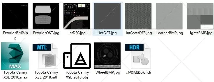 3dmax2011新款丰田凯美瑞运动版_Toyota Camry XSE 2018-19_带内饰-6