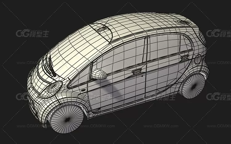 3dmax2011新能源电动老人车共享汽车-4