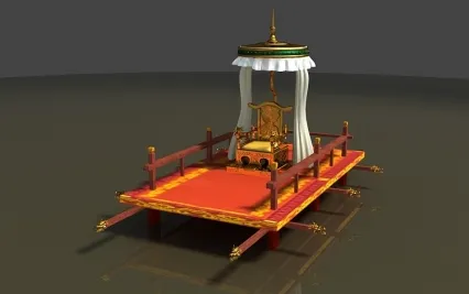3dmax2011中国古代皇帝皇上帝王出行轿子龙辇
