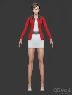 漂亮的女人模型 制服美女 亚洲女人 办公室女职员 游戏模型