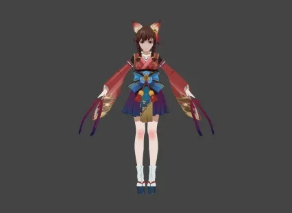 和服 女 美女 小姐姐 日韩风 精品手绘角色模型
