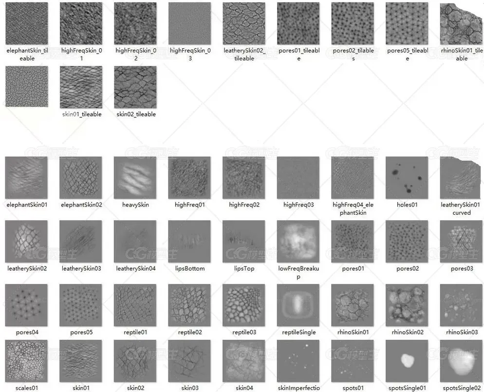 40组影视级生物角色皮肤纹理贴图合集-5
