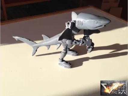 免费分享--3D打印素材之鲨鱼机器人