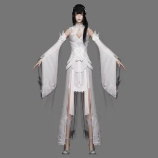 精品武侠游戏风格女角色模型