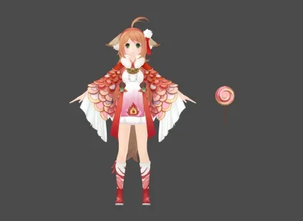 时装 套装 小姐姐 美女 日韩风 精品手绘角色模型