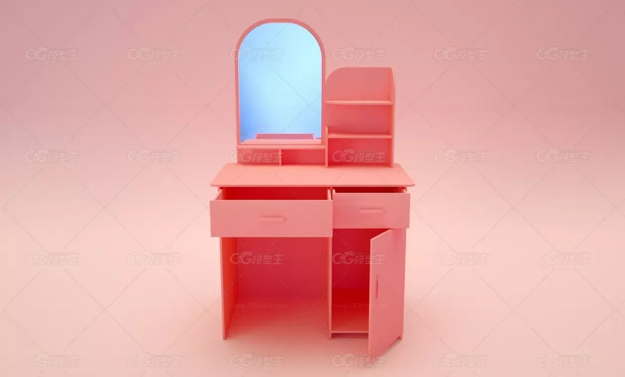 简易化妆台-C4D模型-Xpresso绑定-3