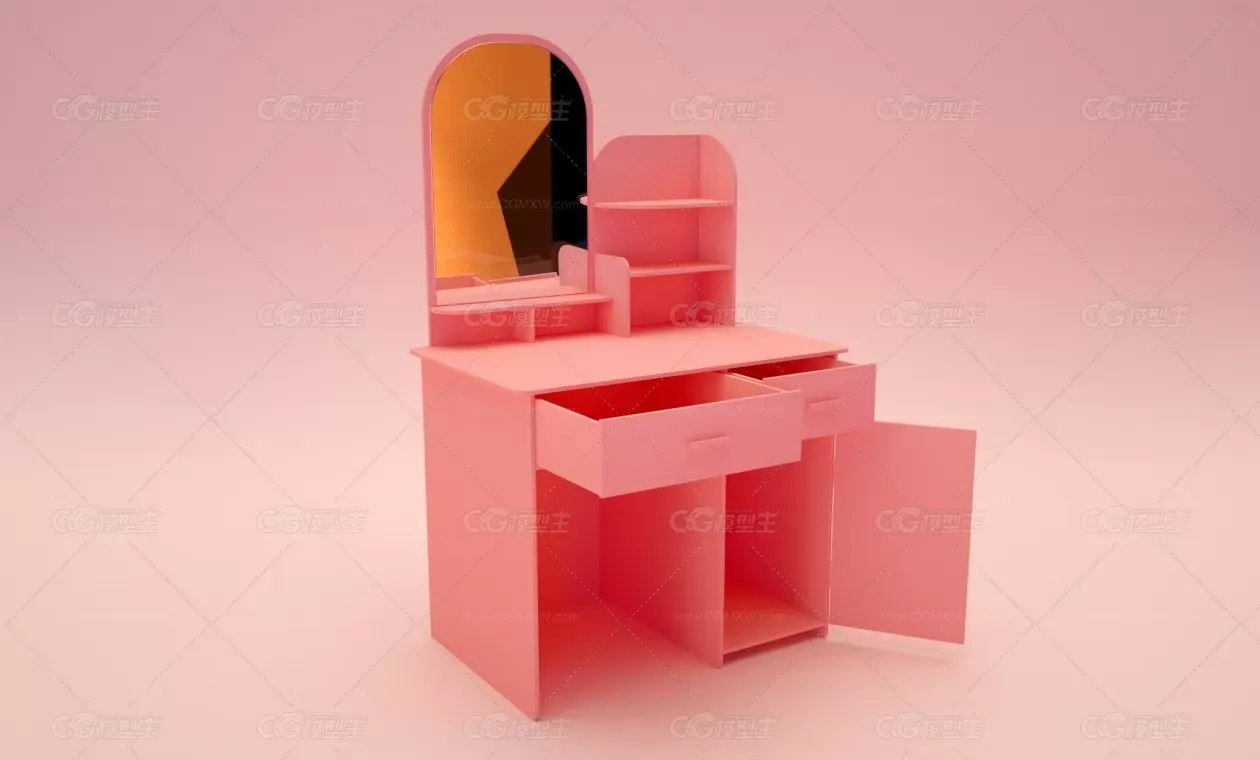 简易化妆台-C4D模型-Xpresso绑定-5