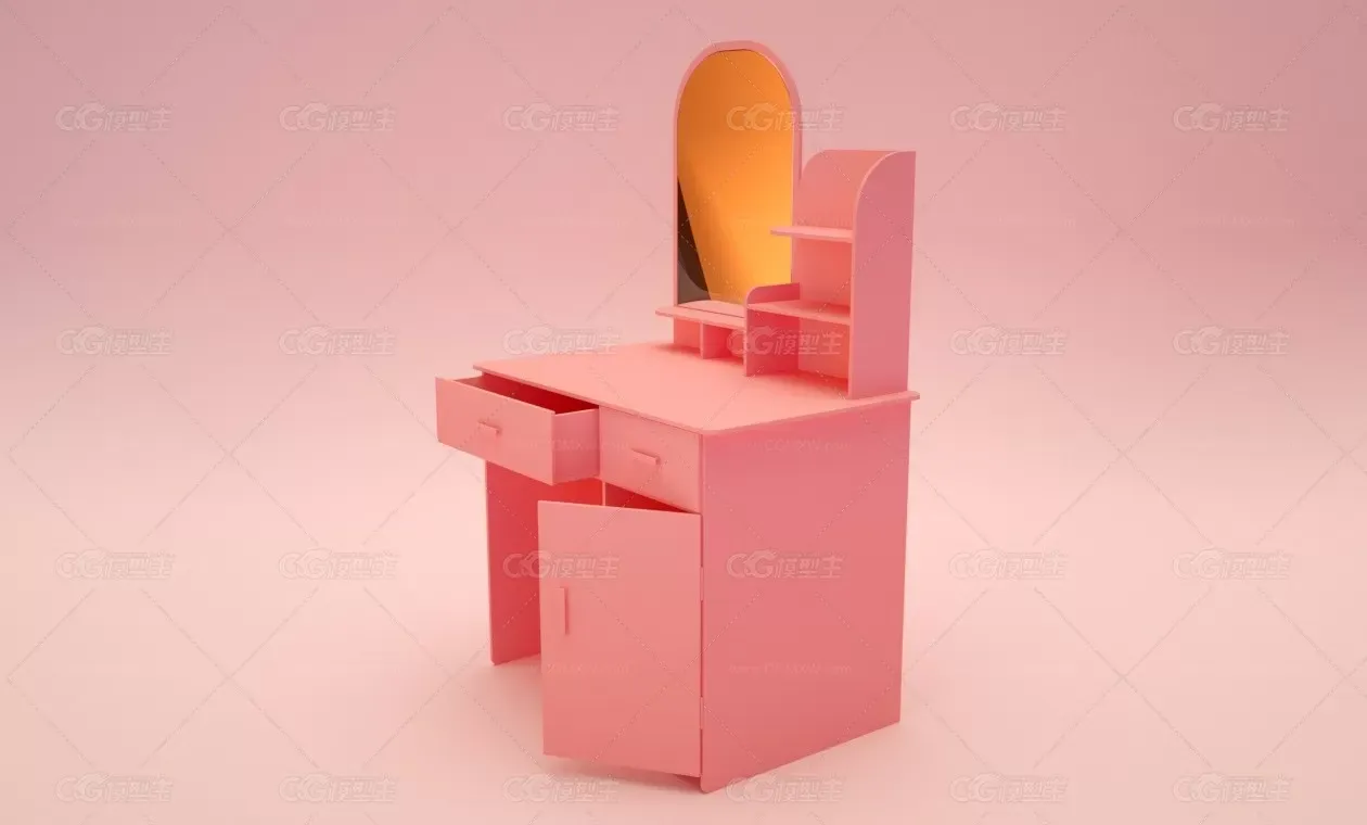 简易化妆台-C4D模型-Xpresso绑定-9