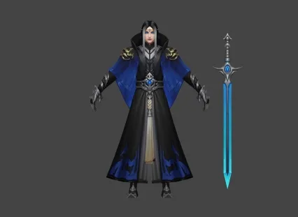 黑袍 剑客 剑士 boss 武侠 仙侠 精品手绘角色模型