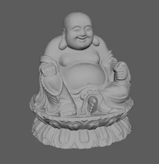 弥勒佛打坐雕像模型