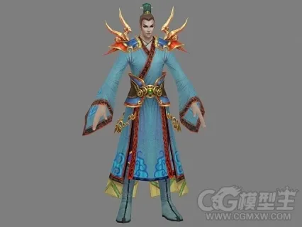 谋士 游戏角色模型
