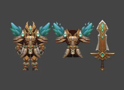 茂德令魔化水晶战斗套装