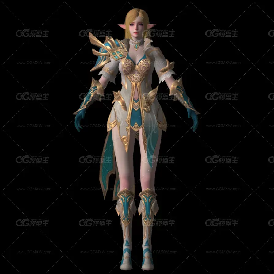 超级美丽的精灵3D角色模型-2