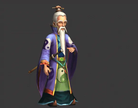 姜子牙 老仙 捋胡子动作 很不错哦