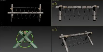3dmax模型-铁丝隔离网
