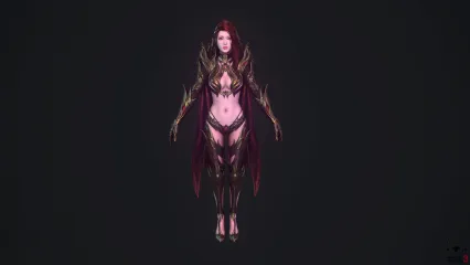 次世代 法师 美女 红发3dmax 八猴 次时代