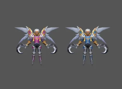 镰刀 Q版 翅膀 男 boss