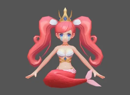美人鱼 哭泣 Q版 卡通 日韩风