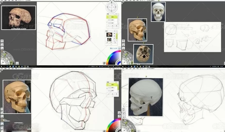 中国素描与cg造型、审美分析素描，色彩，审美视频-5