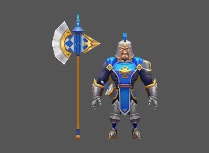 侍卫 巨斧 士兵 中世纪 骑士长 Q版