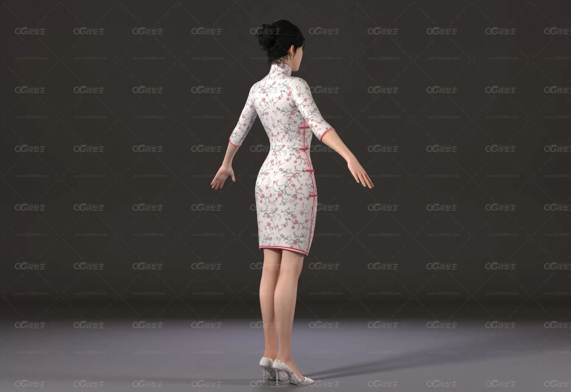 旗袍女人 民国美女 中国风旗袍 古风 上海滩女子 舞女 歌姬 青花花纹-5