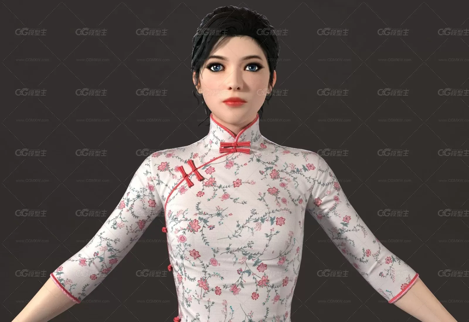 旗袍女人 民国美女 中国风旗袍 古风 上海滩女子 舞女 歌姬 青花花纹-6