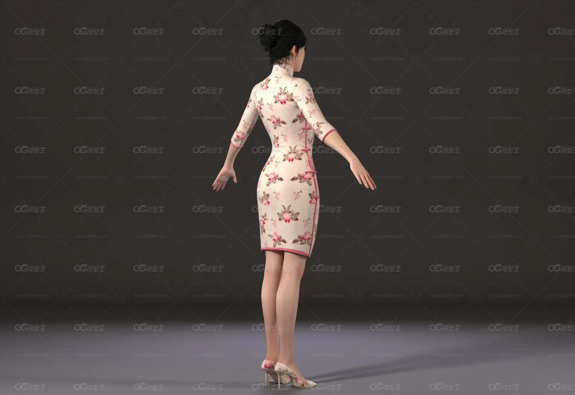 旗袍女人 民国美女 中国风旗袍 古风 上海滩女子 舞女 歌姬 青花花纹-9