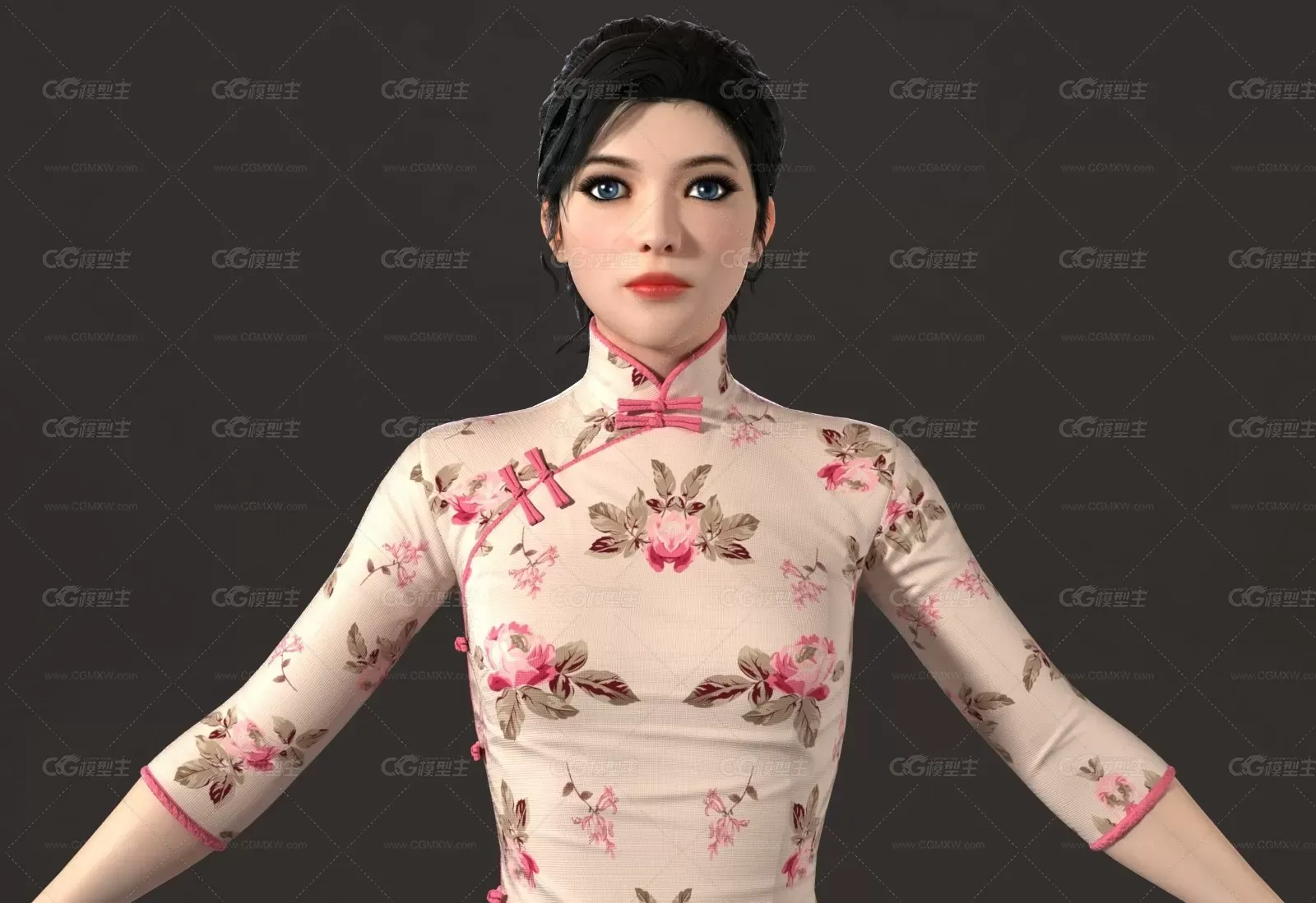 旗袍女人 民国美女 中国风旗袍 古风 上海滩女子 舞女 歌姬 青花花纹-10