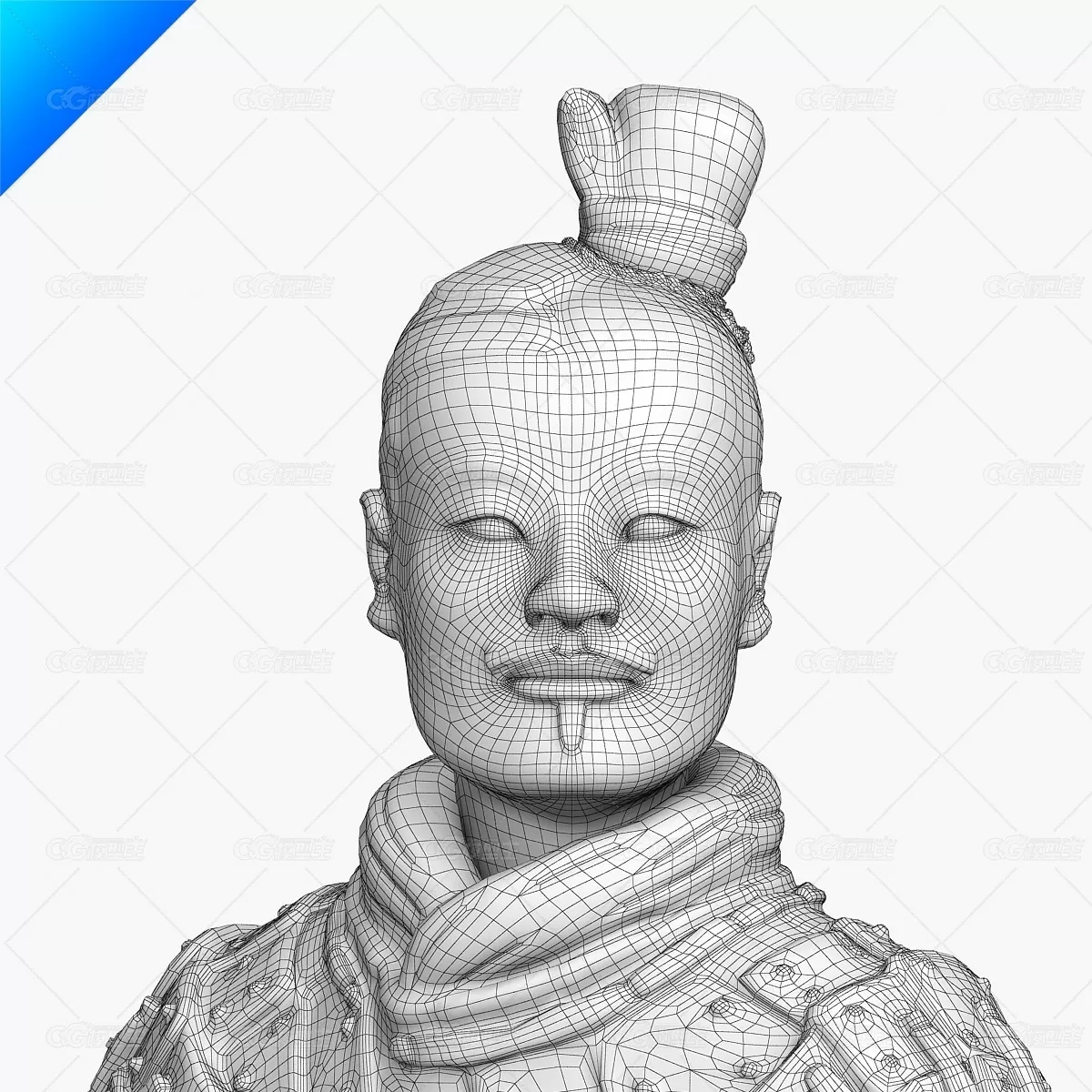 3DMAX模型超精细兵马俑第1个-13