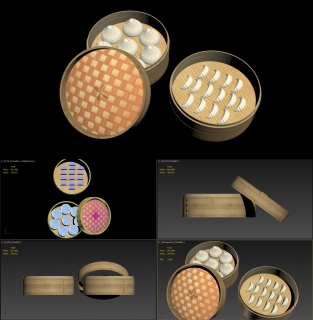 3dmax模型-小汤包蒸饺