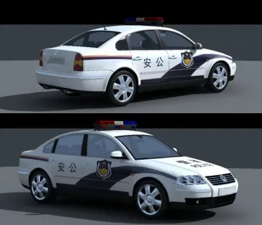 3dmax模型-公安警车