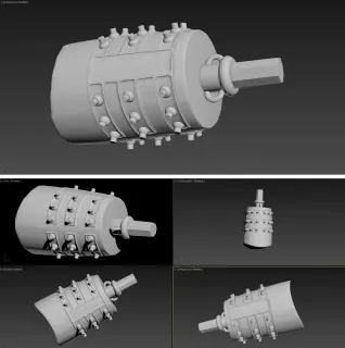3dmax模型-一个精细的编钟