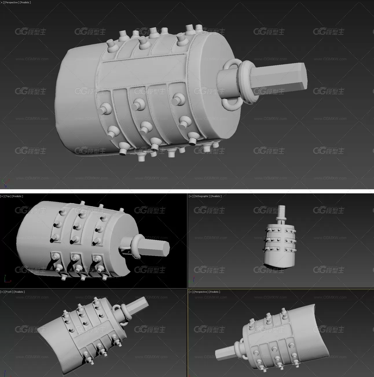 3dmax模型-一个精细的编钟-1