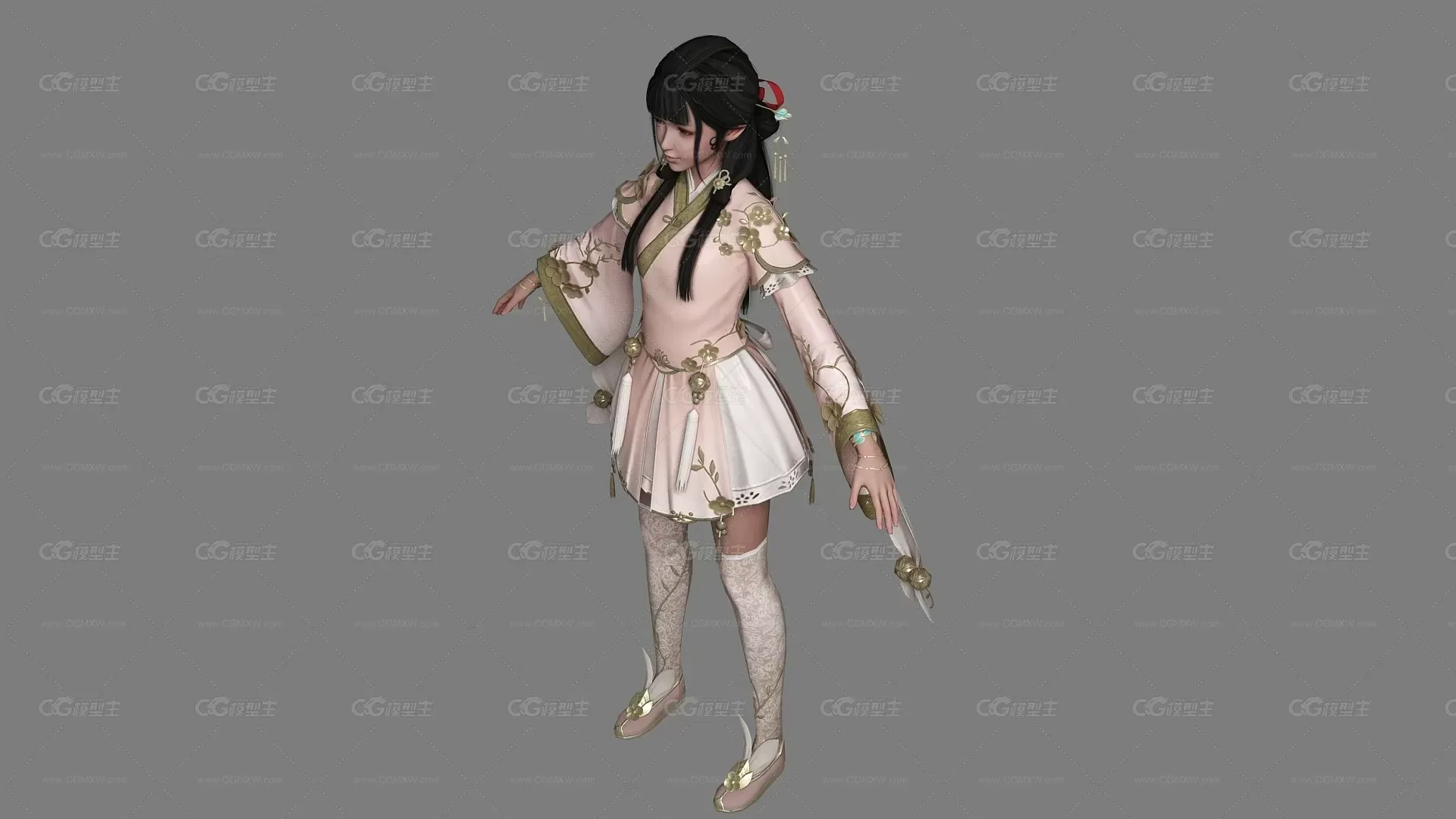 古装美少女 萝莉 汉服女孩 小姑娘 小美女 小美人 写实 次时代-13