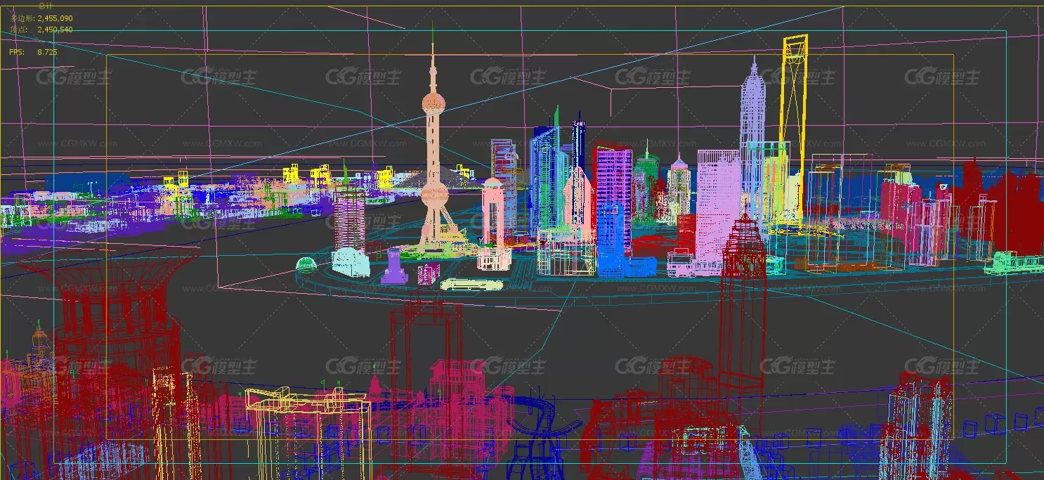 上海标志性建筑 陆家嘴 上海滩 东方明珠 上海夜景鸟瞰 上海浦东 绚丽动画 上海外滩...-7