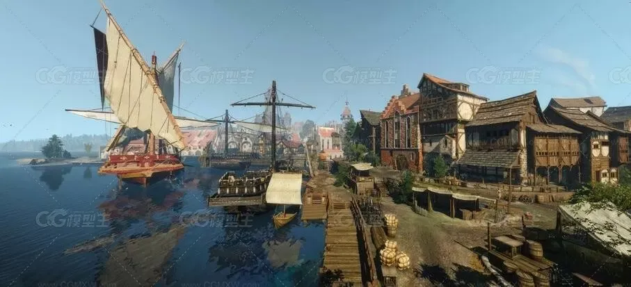 228套魔幻游戏《巫师3:狂猎(The Witcher 3: Wild Hunt)》模型合集（建筑篇）-1