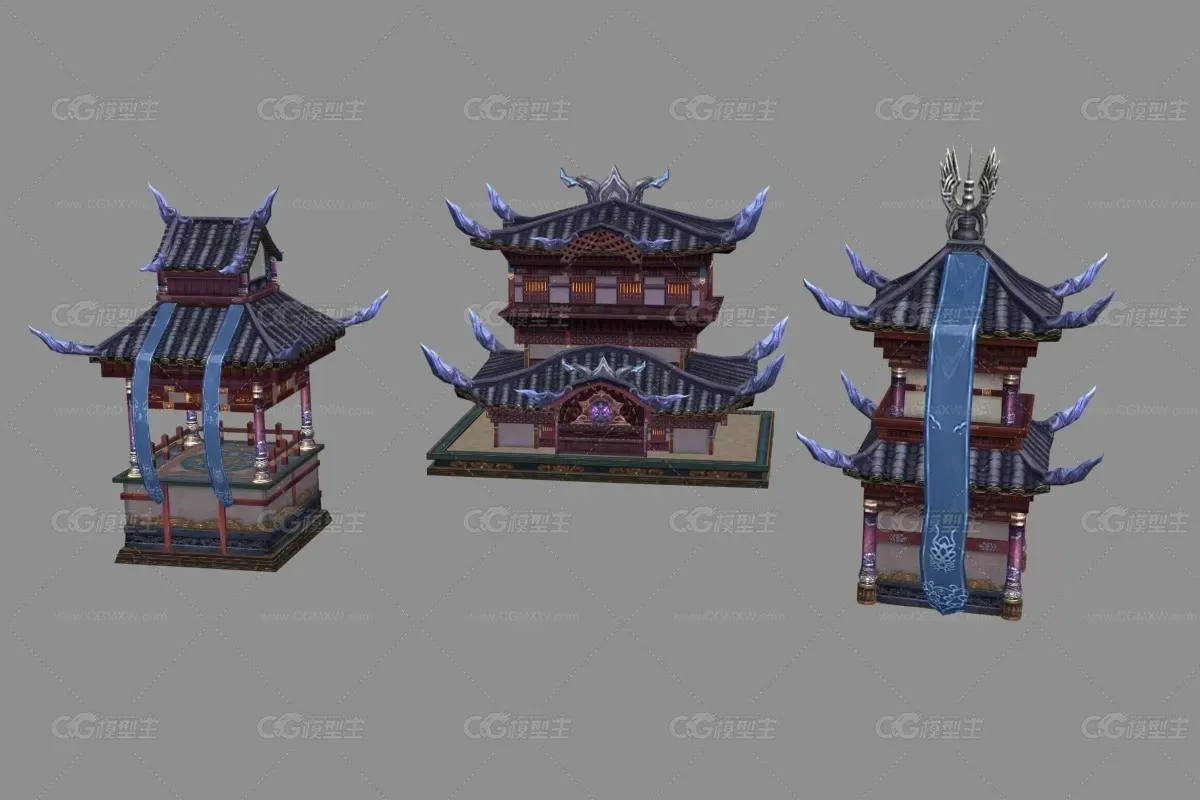 宝殿 宫殿3d房子模型-2