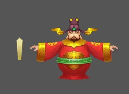 财神 大臣 Q版 神官 中国风